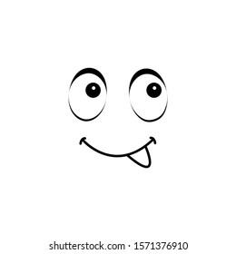 Emoji, wink icon. Simple line, outline vector of cartoon face icons for ui and ux, website or mobile application