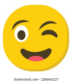 
An emoji winking an eye
