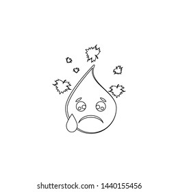 Emoji worried icon. Element of emoji for mobile concept and web apps icon. Outline, thin line icon for website design and development, app development
