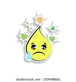 emoji worried sticker icon. Elements of Emoji in color icons. Simple icon for websites, web design, mobile app, info graphics