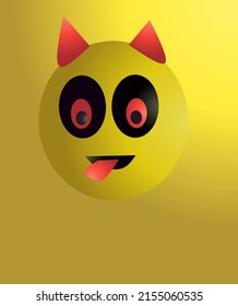 The emoji yellow face evil  icon