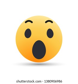 Emoji yellow icon. Isolated vector illustration on white background