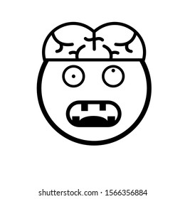 Emoji zombie. Emot zombie in black color
