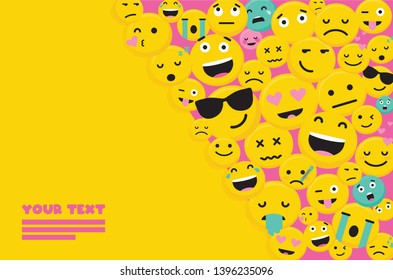 Emojis Card with space to add text-Vector