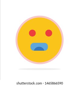 Emojis, Emoticon, Hungry, School Abstract Circle Background Flat color Icon. Vector Icon Template background