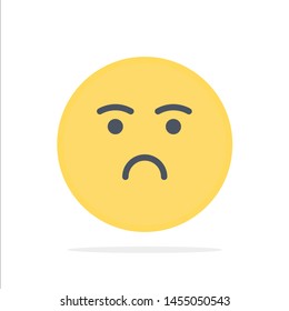 Emojis, Emotion, Feeling, Sad Abstract Circle Background Flat color Icon