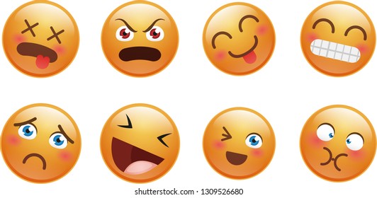 emojis face smile laugh cry sad