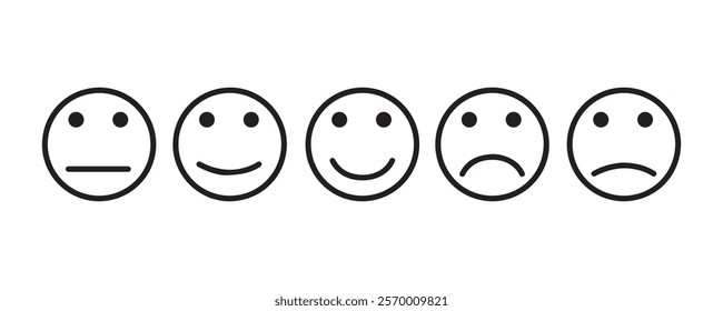 Emojis faces icon in hand drawn style. Doddle emoticons vector illustration on isolated background. Happy and sad face sign business concept.
