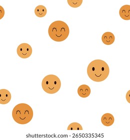 Emojis sin patrón. Fondo feliz del emoticono.