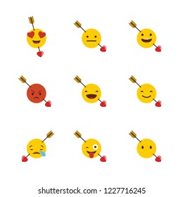 Emojis set design vector
