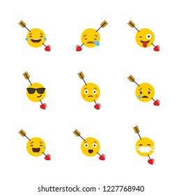 Emojis set design vector