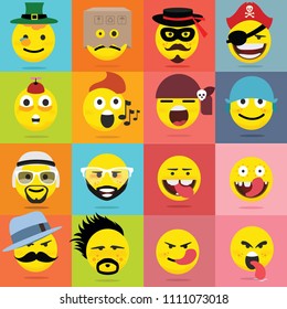 emoji,smiley emoticons set