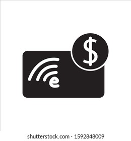 E-money icon vector or credit card symbol
