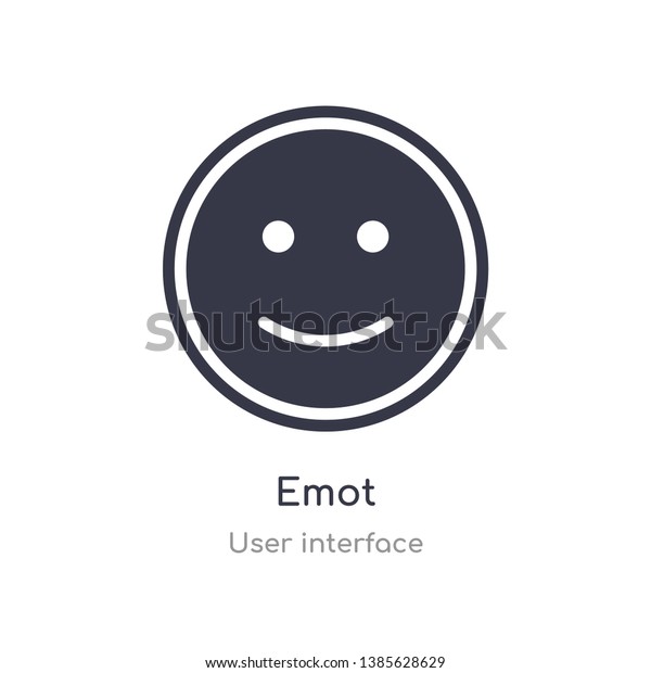 Emot Outline Icon Isolated Line Vector Stock Vector (Royalty Free ...