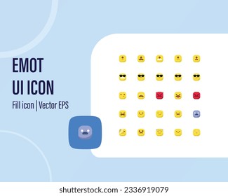 emote emoji icons vector illustration.