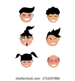 EMOTE HEAD VECTOR ILLUSTRATION