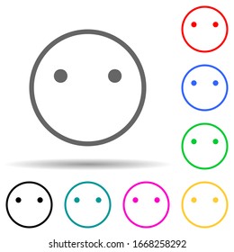 emote indifference multi color style icon. Simple thin line, outline vector of web icons for ui and ux, website or mobile application
