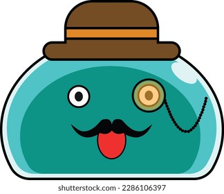 Emote stickers wear hats and glasses like scientists, with a cute and unique blend of blue