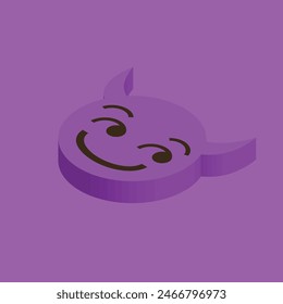 emoticon 3d devil with yellow colour for aset graphic