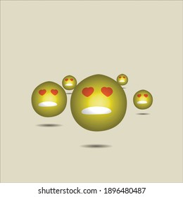Emoticon 3d style with any colour