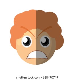 emoticon angry cartoon design vector illustration eps 10