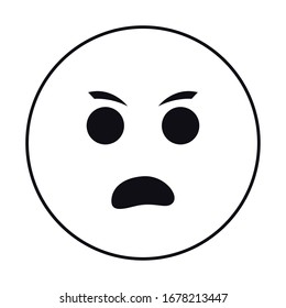 emoticon angry face isolated icon vector illustration design