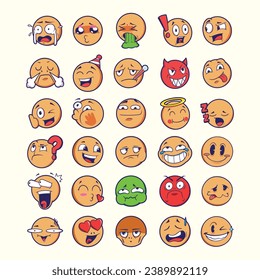 emoticon asset design vector art