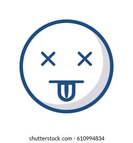 emoticon Astonished face icon over white background. vector illustration