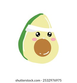 emoticon avocado cartoon han drawn design