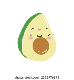 emoticon avocado cartoon han drawn design