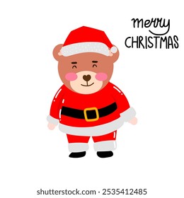 emoticon bear santaclaus character cartoon design