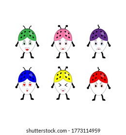 Emoticon Beetle Cartoon Character Illustration