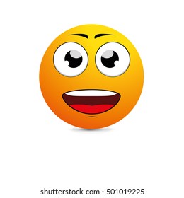 Emoticon with big toothy smile