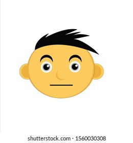emoticon boy on a white background -flat expression