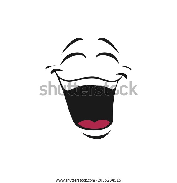 Emoticon Broad Open Mouth Laughing Blinked Stock Vector (Royalty Free ...