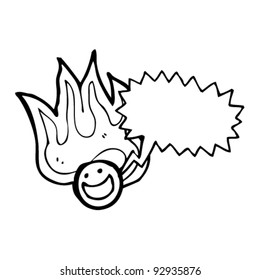 emoticon burning cartoon