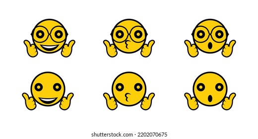 Emoticon Cartoon Character design illustration vector eps format , suitable for your design needs, logo, illustration, animation, etc.