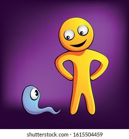 emoticon cartoon characters. different vector illustration. creative friends
