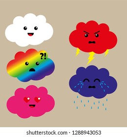 emoticon cartoon clouds