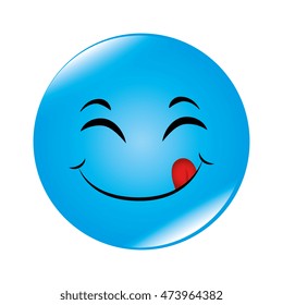 emoticon cartoon expression of feelings and emotions vector illustration