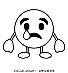 emoticon cartoon face depressive tear character