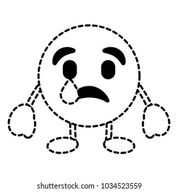 emoticon cartoon face depressive tear character