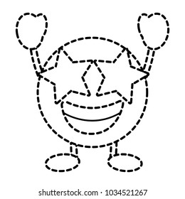 emoticon cartoon face happy star eyes character
