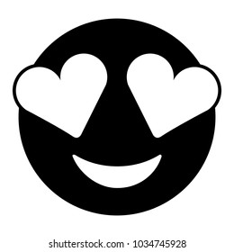 emoticon cartoon face in love