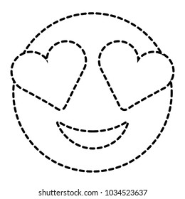 emoticon cartoon face in love expression