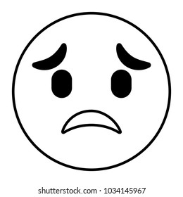 Emoticon Cartoon Face Sad Expression Stock Vector (Royalty Free ...