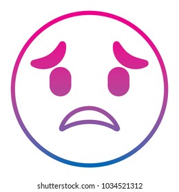 emoticon cartoon face sad expression