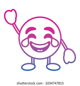 emoticon cartoon face smiling with tears character