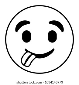 emoticon cartoon face tongue out expression