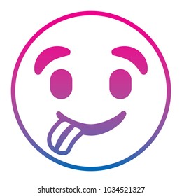 emoticon cartoon face tongue out expression